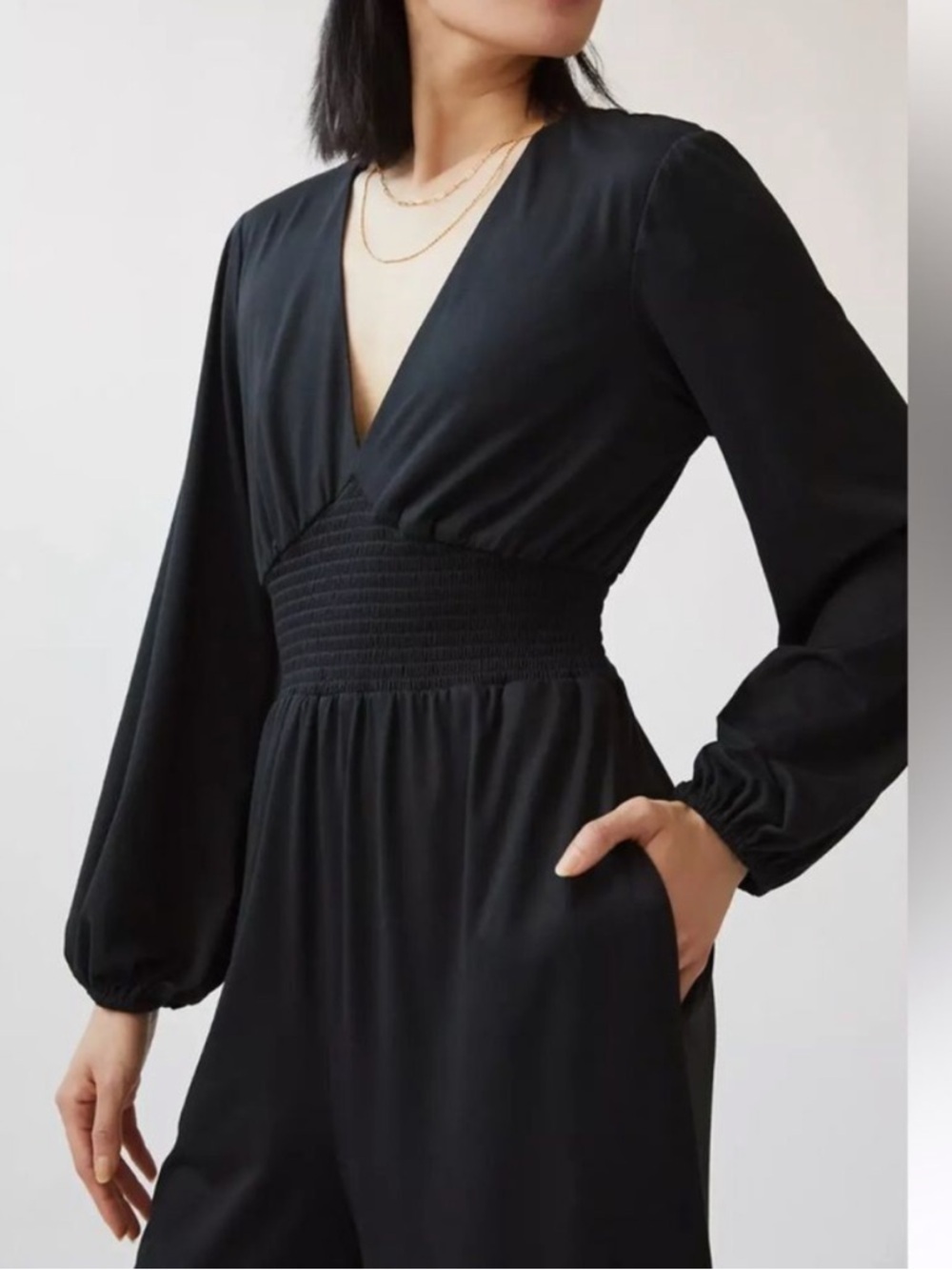 Hutch Jumpsuit Black Romper One Piece Outfit Wide Leg Anthropologie - Picture 7 of 7